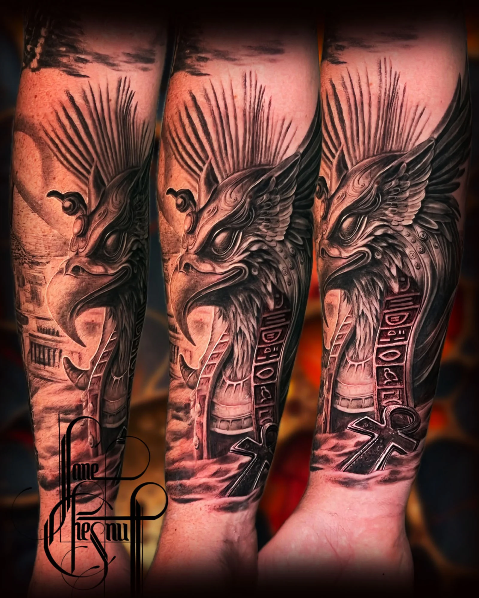Black and gray tattoo by Jane Chesnut 18