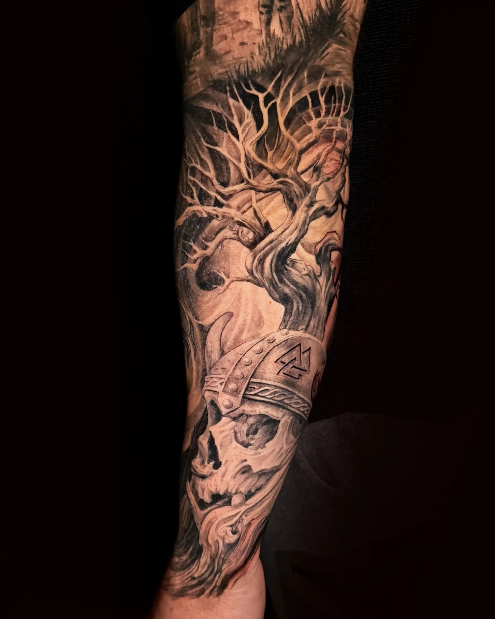 Black and gray tattoo by Jane Chesnut 15