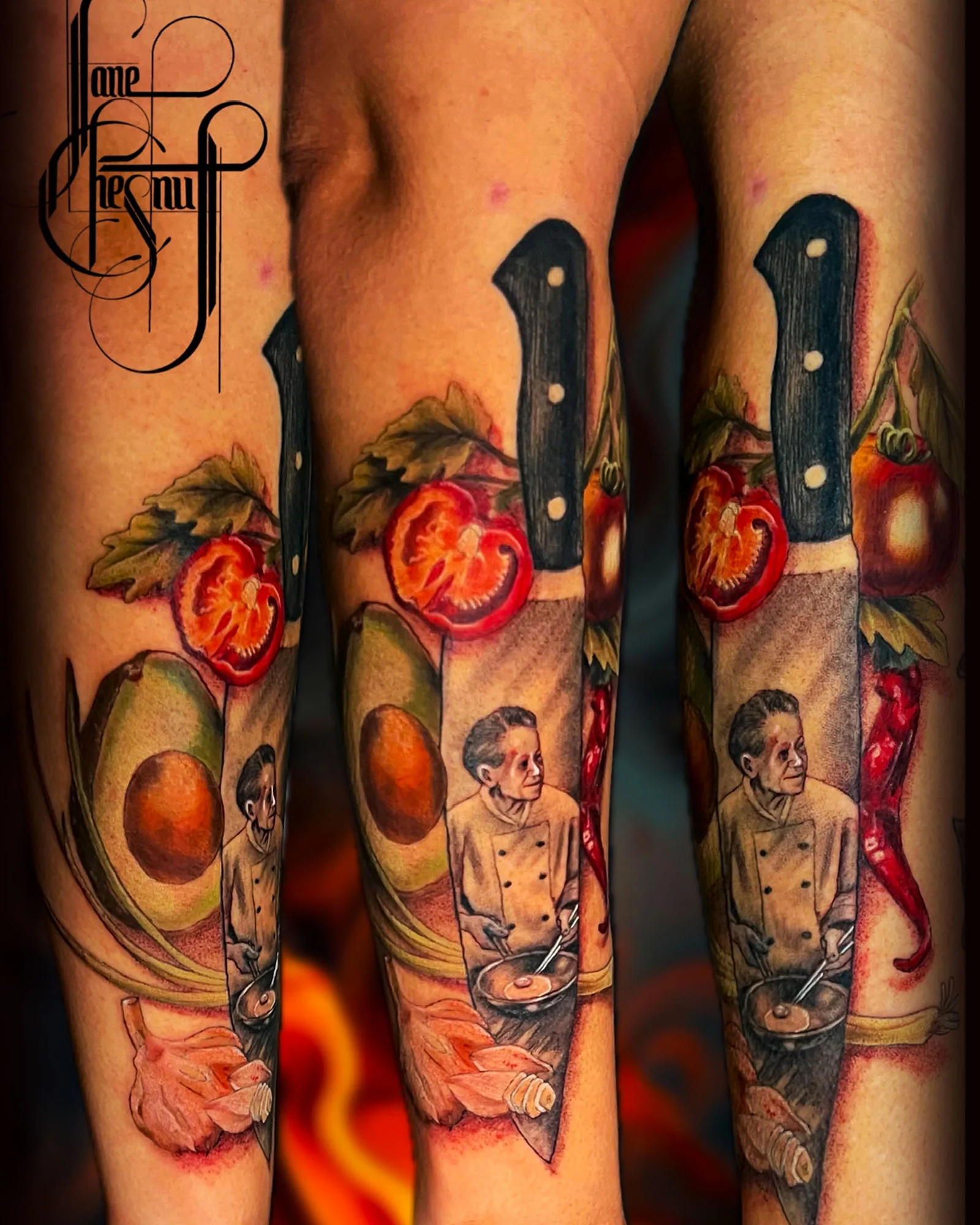 Color tattoo by Jane Chesnut 42